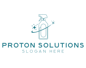 Cleaning Bottle Spray logo design