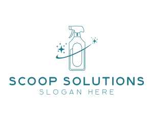 Cleaning Bottle Spray logo design