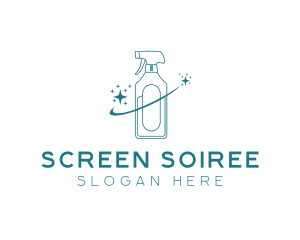 Cleaning Bottle Spray logo design