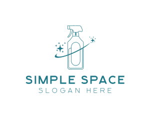 Cleaning Bottle Spray logo design