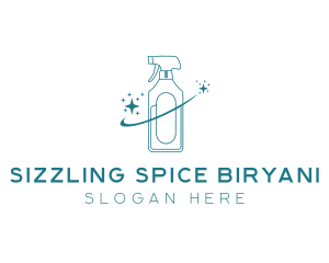 Cleaning Bottle Spray logo design