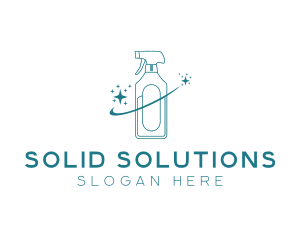 Cleaning Bottle Spray logo design