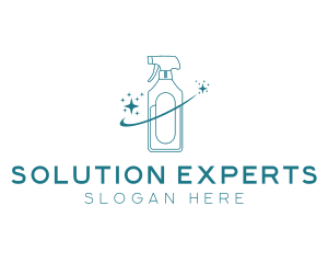 Cleaning Bottle Spray logo design