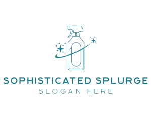 Cleaning Bottle Spray logo design