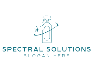 Cleaning Bottle Spray logo design