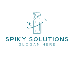 Cleaning Bottle Spray logo design
