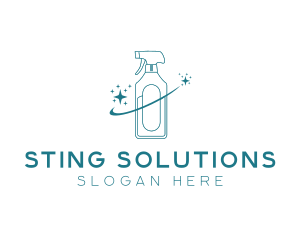 Cleaning Bottle Spray logo design