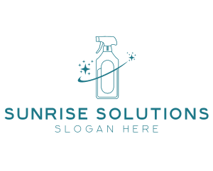 Cleaning Bottle Spray logo design