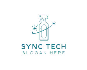 Cleaning Bottle Spray logo design