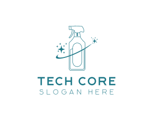 Cleaning Bottle Spray logo design