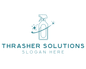 Cleaning Bottle Spray logo design