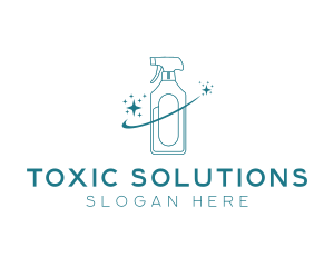 Cleaning Bottle Spray logo design