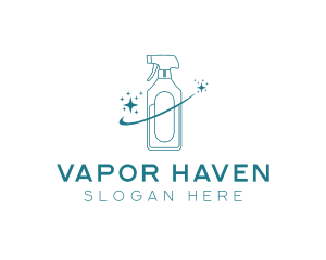 Cleaning Bottle Spray logo design