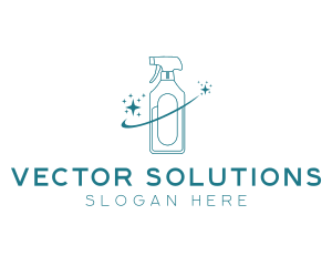 Cleaning Bottle Spray logo design