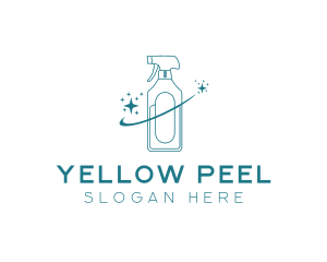 Cleaning Bottle Spray logo design