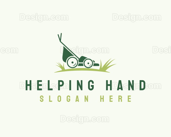 Landscaping Lawn Mower Logo