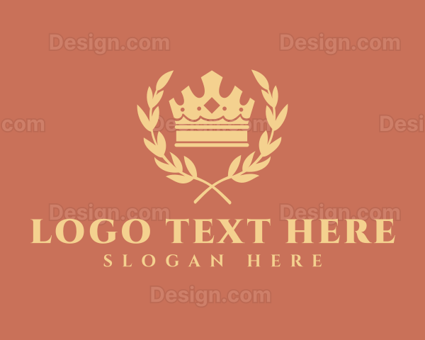 Gold Wreath Crown Logo