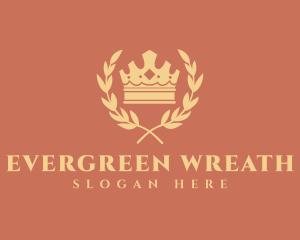 Gold Wreath Crown logo design