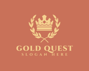 Gold Wreath Crown logo design