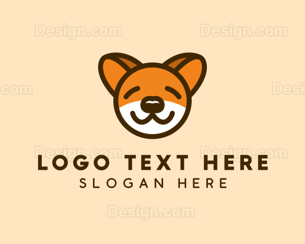 Cute Sleeping Dog Logo