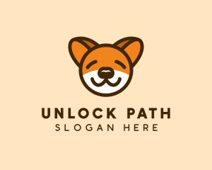 Cute Sleeping Dog Logo