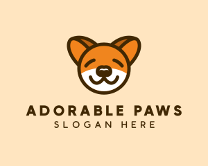 Cute Sleeping Dog logo design