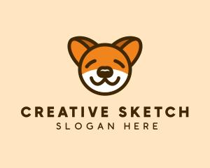 Cute Sleeping Dog logo design