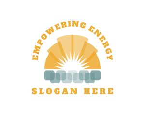 Renewable Solar Energy  logo design