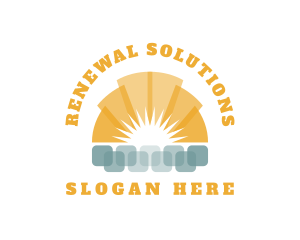 Renewable Solar Energy  logo design