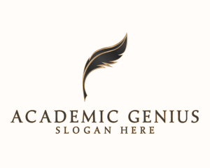 Academic Learning Quill logo design