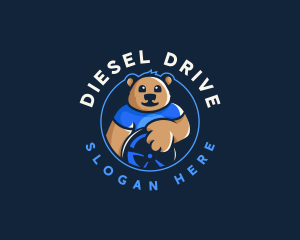 Bear Driver Driving logo design