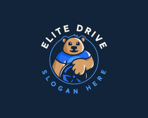 Bear Driver Driving logo design