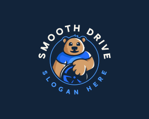 Bear Driver Driving logo design