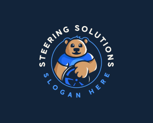 Bear Driver Driving logo design