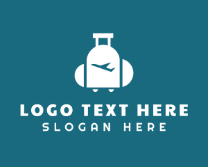 Airplane Luggage Travel Logo