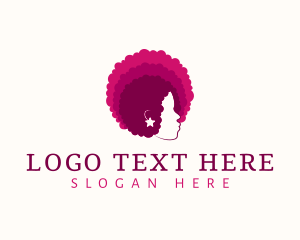 Woman Afro Hairstyle logo