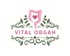 Medical Intestine Organ logo design