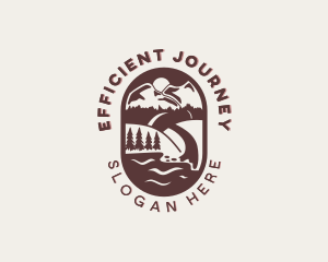 Travel Pathway Mountain logo design