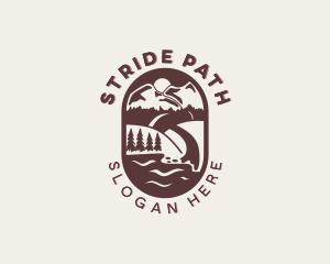 Travel Pathway Mountain logo design