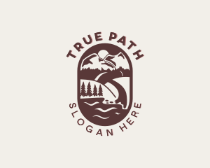 Travel Pathway Mountain logo design