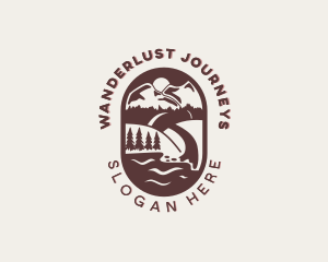 Travel Pathway Mountain logo design