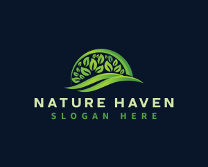 Organic Leaves Nature logo design