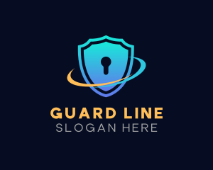 Shield Keyhole Guard logo design