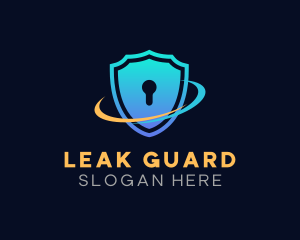 Shield Keyhole Guard logo design