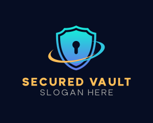 Shield Keyhole Guard logo design