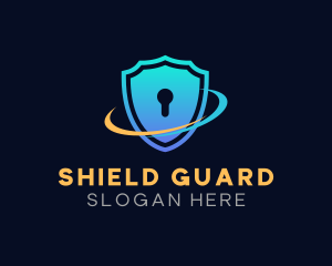 Shield Keyhole Guard logo design