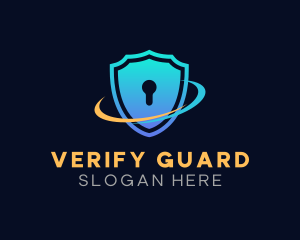 Shield Keyhole Guard logo design