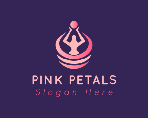 Pink Ballerina Gymnast logo design