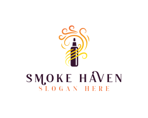 Cigarette Smoke Vape logo design