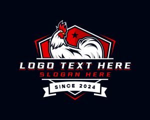 Shield Rooster Cockfight logo